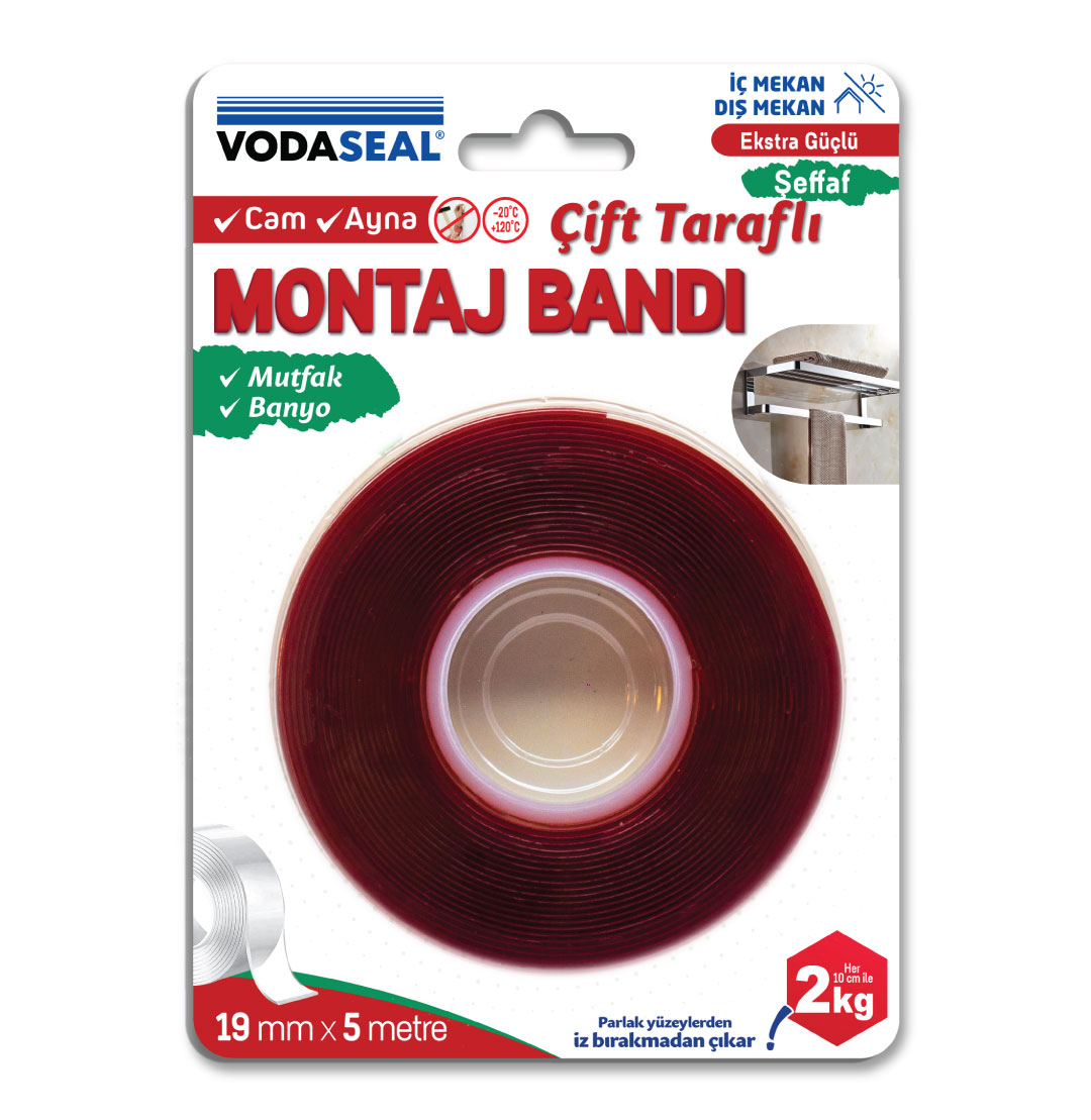 Superfix Çift Taraflı Montaj Bandı 19mm x 5m Şeffaf