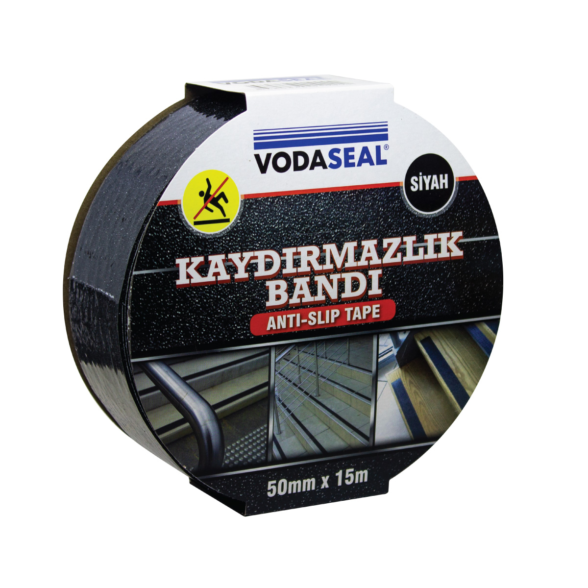 Kaydırmazlık Bandı 50mmx15m Siyah