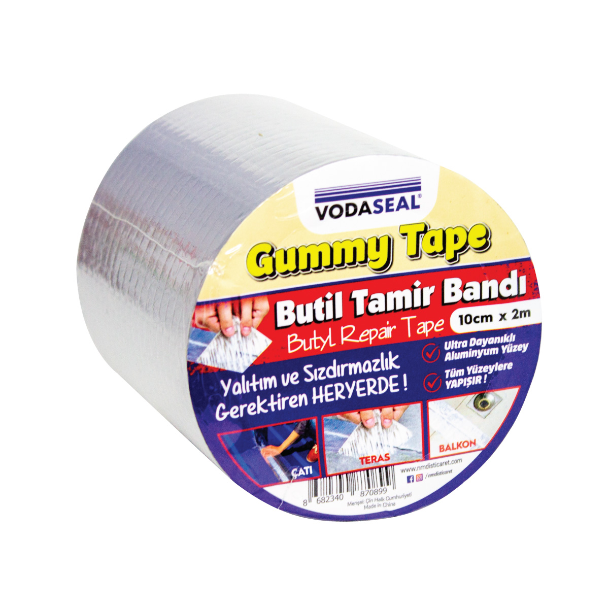 Gummy Tape Butil Tamir Bandı 10cmx2m