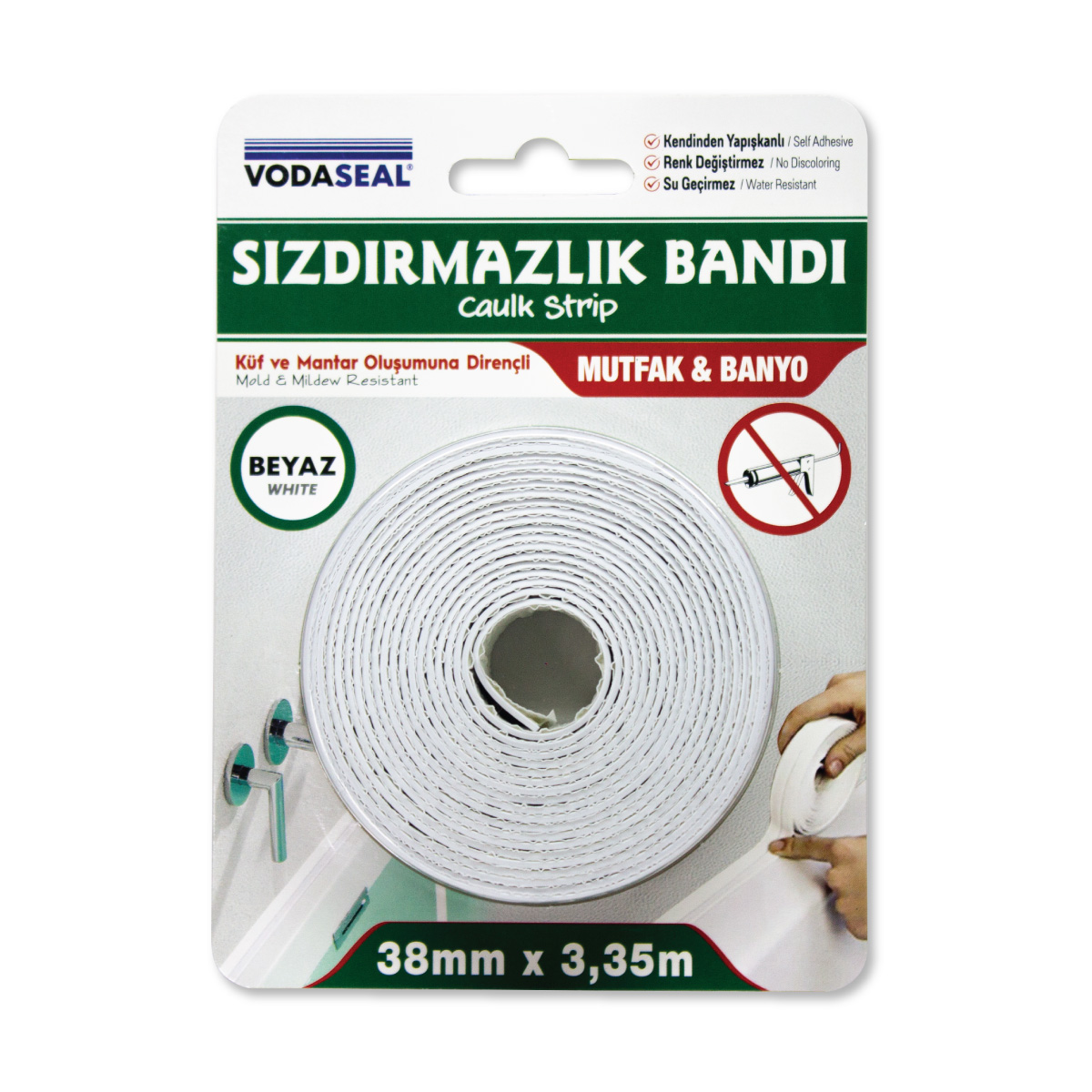 Sızdırmazlık Bandı 38mm x 3,35m Beyaz