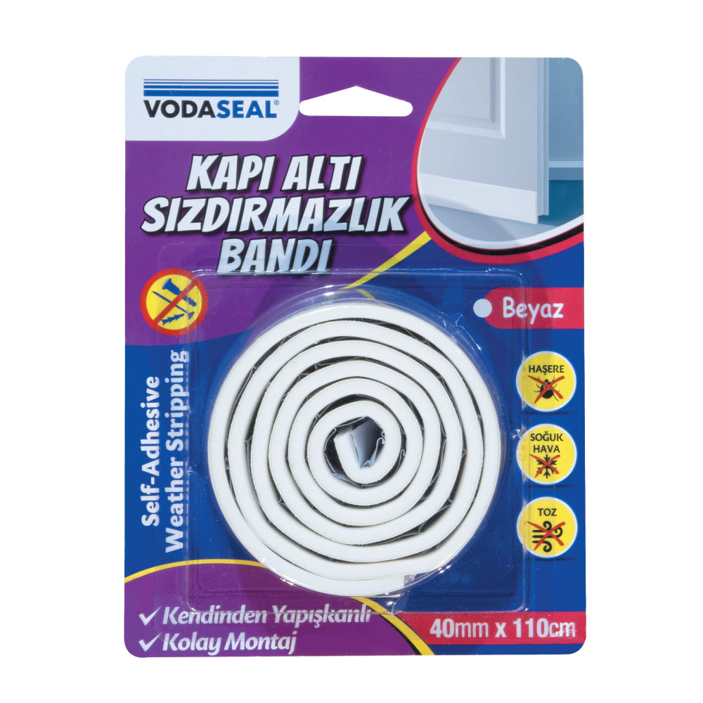 Kapı Altı Sızdırmazlık Bandı 40mm x 110cm Beyaz